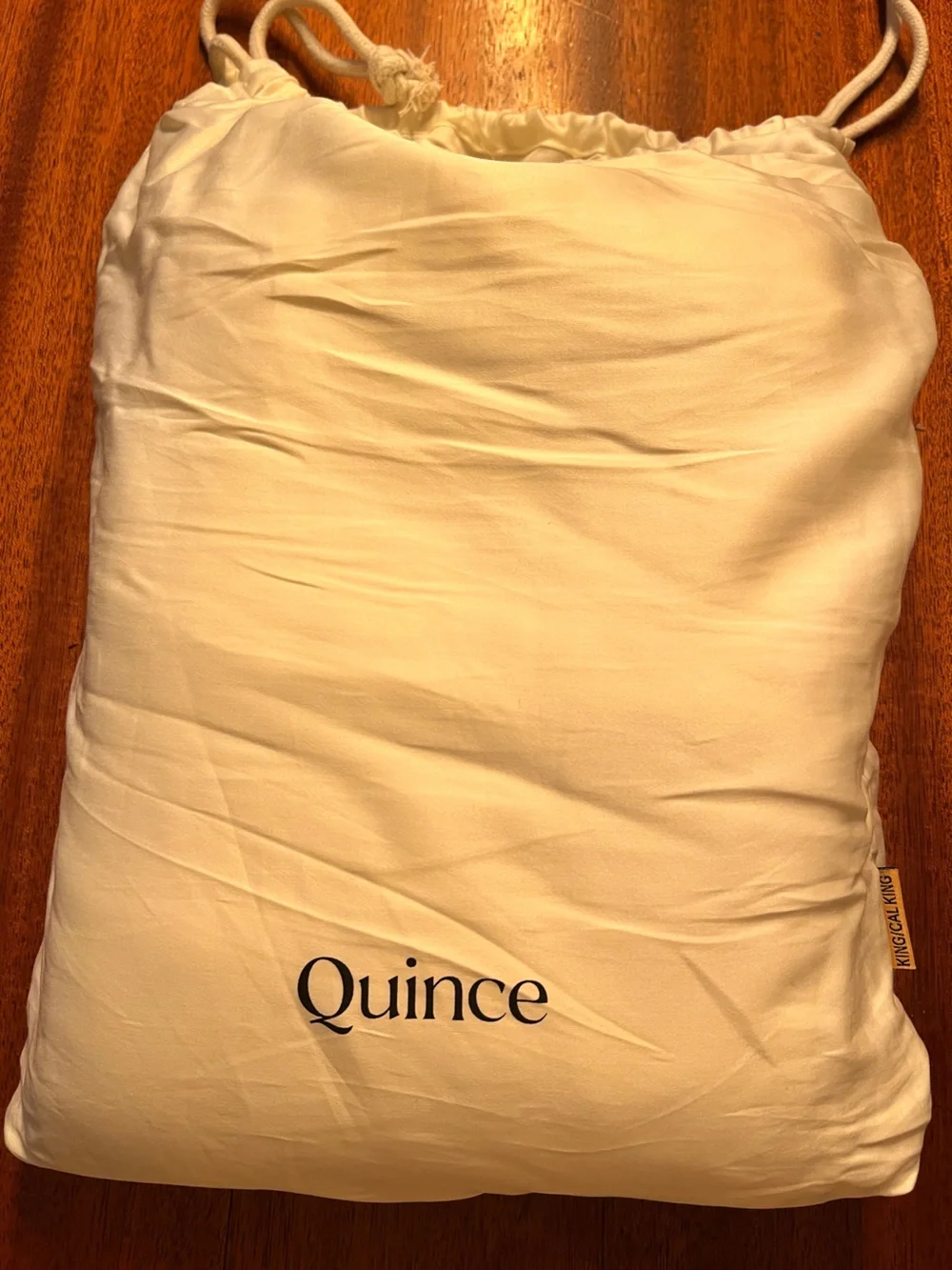 Quince Signature Giza Cotton Sateen Duvet Cover in Ivory King/Cal King 🤍